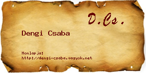 Dengi Csaba névjegykártya