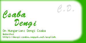 csaba dengi business card